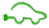 Bild vergr&ouml;&szlig;ern: Gr&uuml;ne Grafik Auto symbolisiert Klimaschutzkurs.